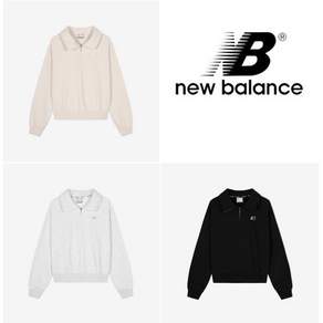 뉴발란스 여성 에센셜 기모 반집업 맨투맨 NBNCF4W022