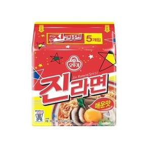 오뚜기 진라면 매운맛 120g 10봉지 (1팩)