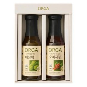 ORGA 매실오미자청 선물세트(쇼핑백 포함) 감사한분 지인 직원 회사 동료 친정 시댁 단체 추석 명절