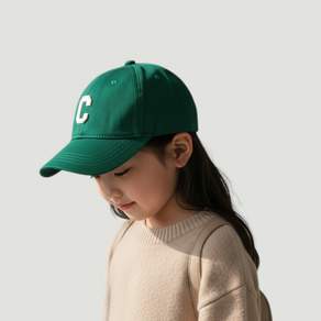 유아동모자 아동볼캡 키즈모자 C 자수 남아 여아 공용 어린이집 등원 52-54cm