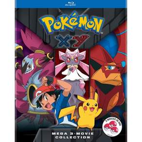 포켓몬스터 XY 메가 3-무비 콜렉션 BD 블루레이 DVD 미국발송