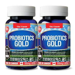 통라이프 프로바이오틱스 골드 500mg 60캡슐 2병+약케이스