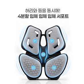 인체공학 등받이 쿠션 허리쿠션 4존 서포트 통기성 체압분산 사무실 학생 홈오피스 운전석 자동차 허리쿠션