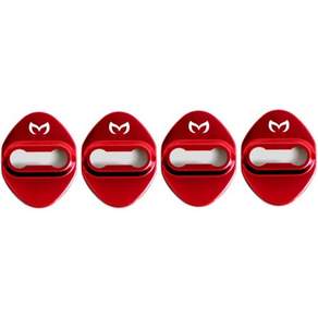 36 미아타 MX-5 CX-3 CX-5 CX-9 자동차용 MAXDool 스테인리스 자동차 도어 잠금 래치 커버 프로텍터 4 접착 백킹 팩 빨간색
