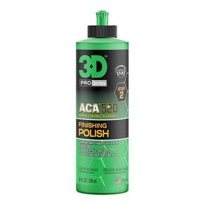 3D ACA 520 마감 폴란드어 - 8온스 2단계 바디샵 쉬운 청소 우수한 필러 없음 트루 페인트 보정 알파 세라믹 알루미나