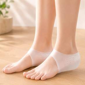 두임 남녀공용 실리콘 키높이 깔창 양말 뒤꿈치 쿠션 패드