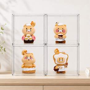 Curious Pony 피규어 장식장 투명 인형 보관함 아크릴 피규어 진열대 27x22x18cm