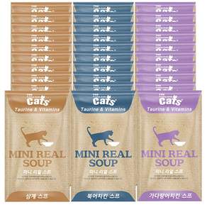 더캣츠 미니리얼 고양이 보양식 삼계죽 영양스프 노묘 수분간식