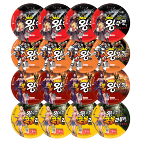 리니지 x 왕뚜껑 4종 (4+4+4+4) 16개 혼합세트 오리지널 110g+김치 110g+짬뽕 110g+라볶이 130g (아이템 쿠폰 증정)