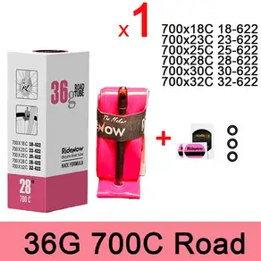 라이드나우 자전거 TPU 이너 튜브 700C 700x18 23 25 28 32 초경량 36g 로드 카메라 밸브 길이 35/45/65/85