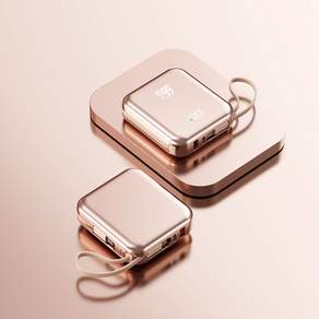 GoaTa 대용량 보조배터리 고속충전 20000mAh PD 66W 초고속 충전 초경량 디지털 디스플레이 내장 케이블