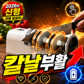 나무처럼 원터치 무선 전동 칼갈이 초강력 전문가급 연마기