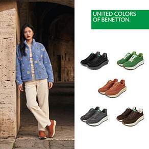 베네통 BENETTON 울 블렌디드 모카신 스니커즈