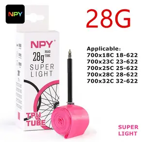 NPY 1개 초경량 28g 자전거 TPU 이너 튜브 700X18 25 28 32 로드 자전거 TPU 소재 타이어 45mm/65mm/85mm