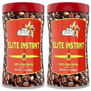 Elite Instant Coffee 7 Oz (Case of 12) 엘리트 인스턴트 커피 7온스(12개들이 케이스)