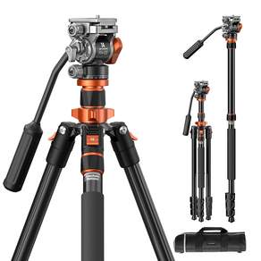 K&F CONCEPT DSLR 여행용 알루미늄 유체헤드 비디오삼각대