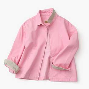 포에브 Washed Cotton Jacket - Light Pink