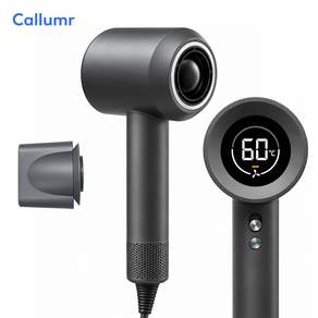 Callumr 프리미엄 BLDC 헤어드라이어 1600W 초강력 바람 LED 온도 표시 스마트 온도 조절 휴대용 드라이기