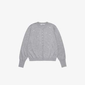 쓰리투에이티 [2nd]_MOP BUTTON CARDIGAN GREY
