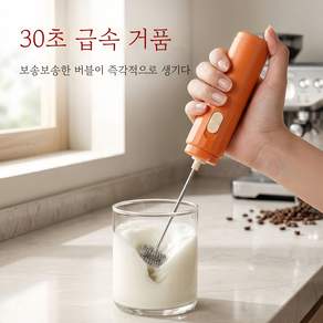 Vinra 미니 충전식 무선 우유거품기 전동 휘핑기 핸드믹서