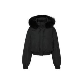 페인오어플레져 FOX FUR 다운 패딩 자켓 점퍼 블랙 검정
