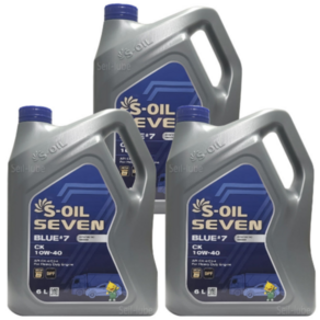 에스오일 세븐 블루 7 CK 10W40 6L x 3개 1박스 18L DPF 유로6 TIER-4 고성능 디젤 엔진오일