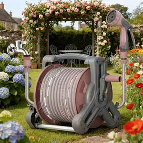 고압 분사기 휴대용 15M 20M 자동정리 릴 물호스 물 호스릴 텃밭물주기 정원 분무기 베란다 세차호스 원예호스