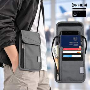 핫쏘잇 가벼운 여권가방 RFID 차단 여행용 미니 크로스백