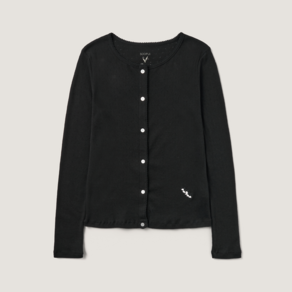 수푸이 Punching Embroidered Cardigan in Black _펀칭 자수 가디건 블랙