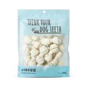 띵크유어도그티 강아지 우유껌 소형 18P, 소가죽, 250g, 2개