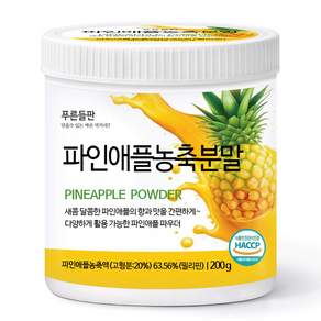 푸른들판 파인애플 농축 분말 가루 과일 파우더 필리핀 파인애풀 HACCP
