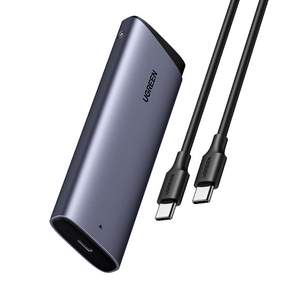 유그린코리아 주식회사(Ugreen Korea Co., Ltd.) UGREEN 유그린 10Gbps M.2 NVMe SSD 외장하드 케이스 USB 3.2 Gen2 인클로저 알루미늄 방열 8TB 지원 써멀패드 포함| C타입 케이블 동봉, 1개, CM767