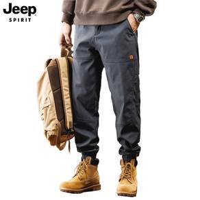 JEEP spirit(지프스피릿) 사계절 데일리 남성조거팬츠 등산바지 밴딩 면바지 작업복