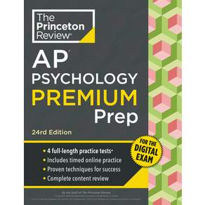(영문도서)Princeton Review AP Psychology Premium Prep 24th Edition: 5 Practice Tests + Di... Paperback