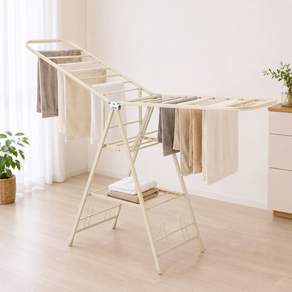 ZOES HOMEWARE 빨래건조대 대형 튼튼한 철제 3단 접이식 건조대
