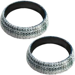 Sun Walker 2 PCS ID 45mm 자동차 배기 개스킷 고급 흑연 플랜지 교체 누수 방지 매니폴드 도넛 SUV 트럭 RV용 머플러 링 씰링 65mm