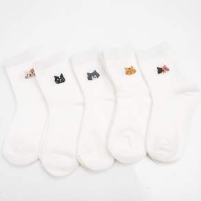 아동용 퐁키냥이 양말 5족 세트