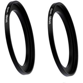 2개 43-49mm 스텝업 링 어댑터 43mm 49mm 필터 남성 여성 DSLR 카메라 렌즈 및 ND UV CPL 적외선 필터용