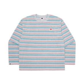 맨투맨티 BQJ K5323ERL85LGR 스트라이프 테리 긴팔 티셔츠 LIGHT GREY