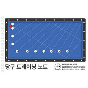 [한정판매] 부잣집 당구노트 트레이닝 북 1개, 블루계열