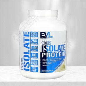 EVLution Nutrition Isolate Protein 에볼루션 뉴트리션 고흡수 이솔레이트 프로틴 단백질 바닐라 아이스크림맛 분말 파우더 2.268kg