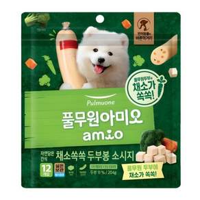 풀무원아미오 강아지 채소 쏙쏙 두부봉 소시지 간식 12p