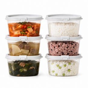[증기배출] 킷테이 국산 전자레인지 냉동 밥 국 소분 용기 500ml