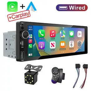 IPS 6.9 인치 1Din 무선 OR 유선 Carplay 안드로이드 자동 자동차 라디오 멀티미디어 MP5 플레이어 1 Din D