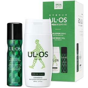 우르오스 지복합성 페이셜케어 스킨로션 200ml + 페이스워시 100g 세트