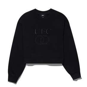 UFC 스포츠 아레나 오버핏 크롭 기모 맨투맨 (W) 블랙 U2SWT4245BK 556262