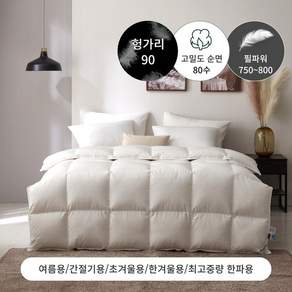 간절기용 80수 헝가리 구스 이불솜(솜털90) - 빅사이즈 LK900g