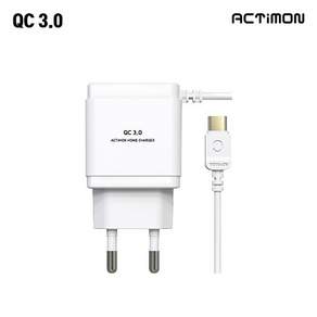 액티몬 MON-QC-300-T2-CP QC3.0 18W C타입 고속 일체형 가정용충전기 1.2M