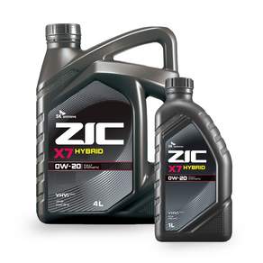 ZIC X7 HYBRID 0W20 5리터(4L+1L) 하이브리드 합성엔진오일