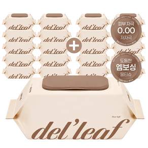 물티슈 100매 10팩 도톰한 물티슈 구매1위 deLLeaf 베이지 무드